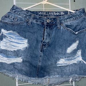 Vanilla star Jean mini skirt